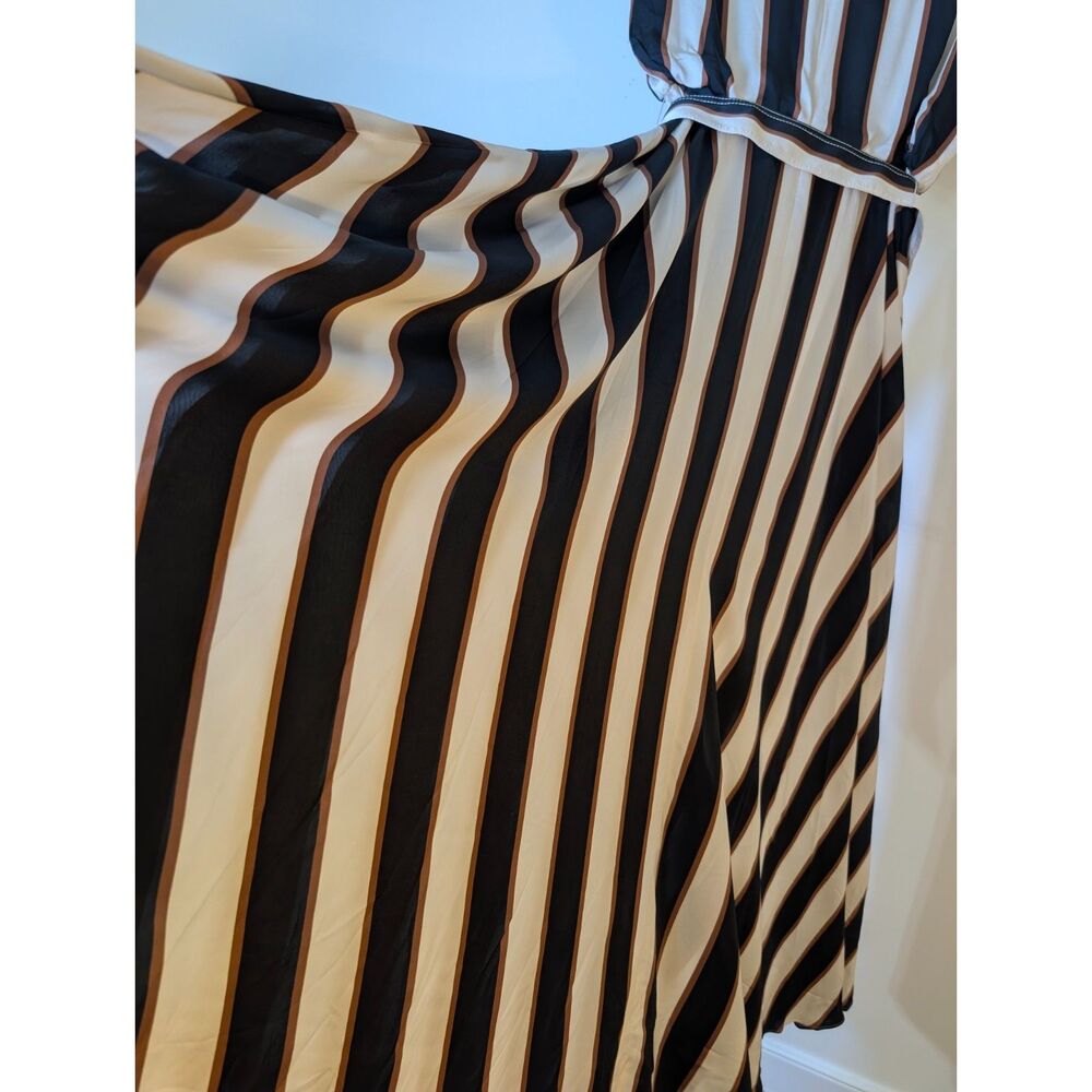 Lafayette 148 New York Striped Maxi Dress Size 2 Belted Sleeveless Viscose NWT - Picture 4 of 10